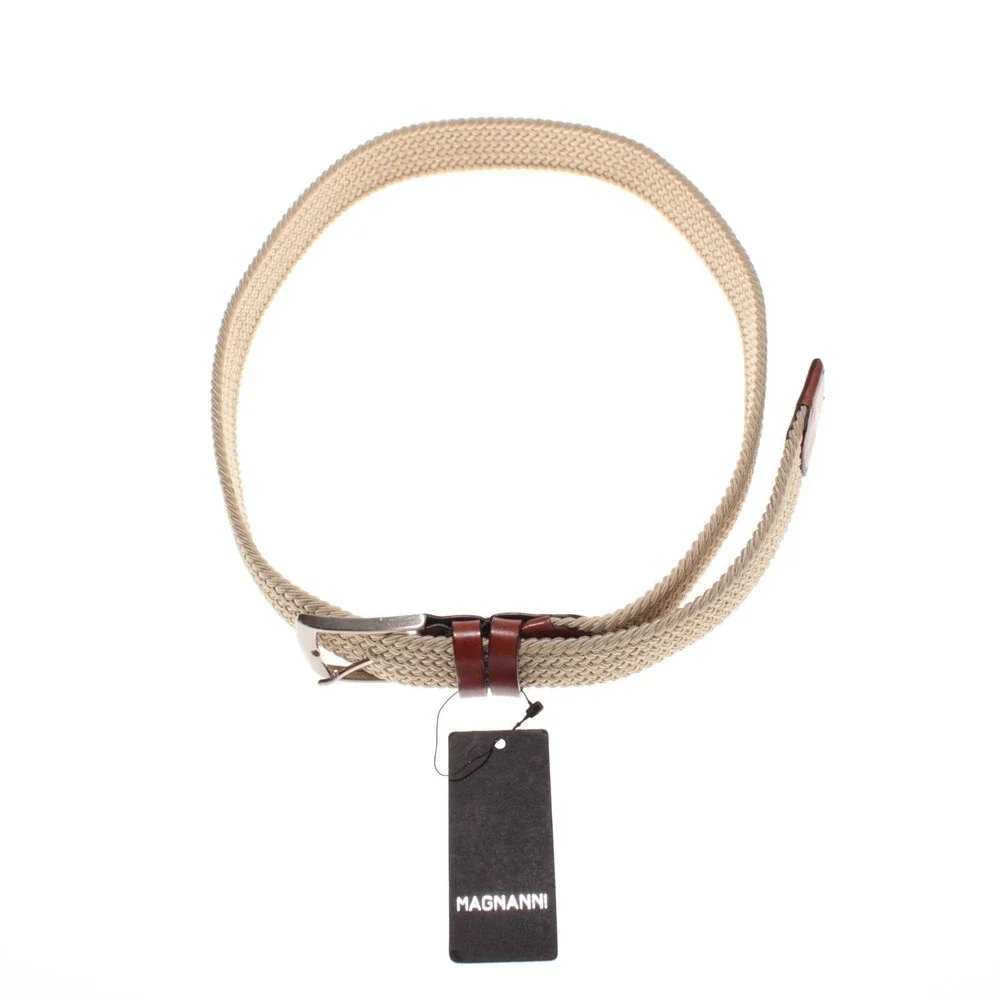 Magnanni NWT Braided / Woven Belt Size L (US 40-42) in Beige Made in Spain